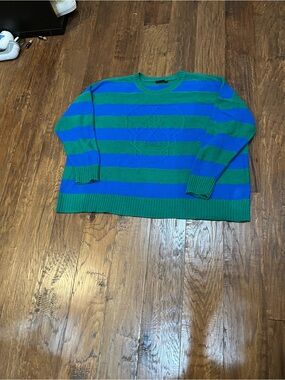 2X (see measurements) Lovesick Green Blue Crewneck Sweater skull design